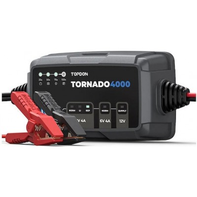 Φορτιστής - Συντηρητής μπαταριών TOPDON T4000C 6V/12V 4A