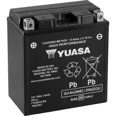 Μπαταρία Yuasa YTX20CH-BS - 12V 18,9Ah - 270 CCA(EN)