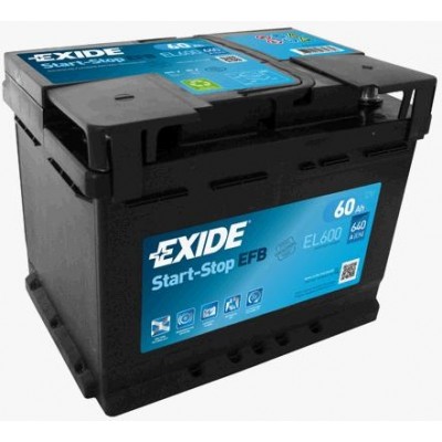 Μπαταρία Exide EFB Start & Stop EL600 -12V 60Ah